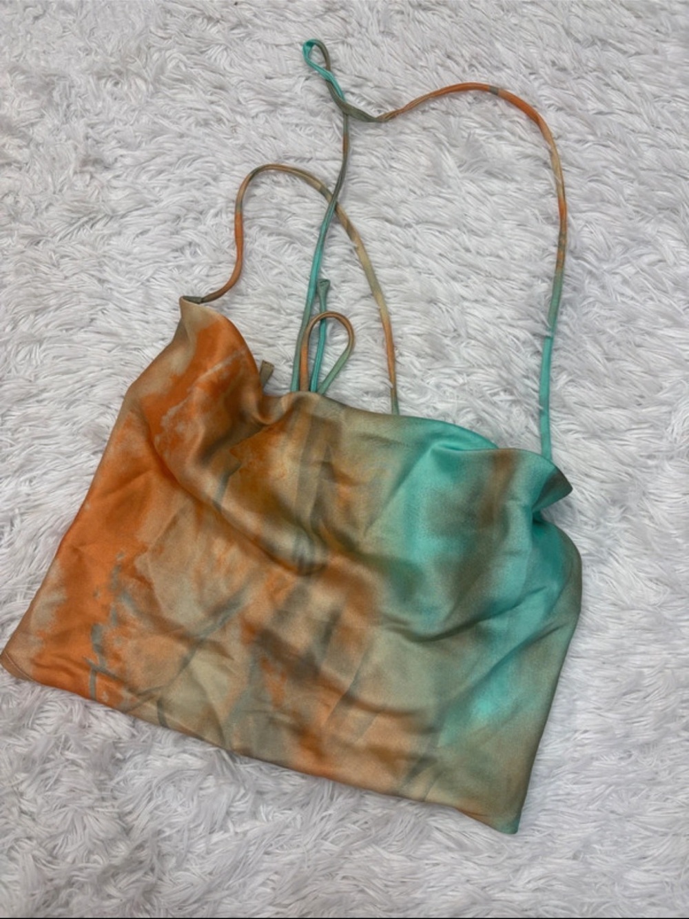 12th tribe satin tie dye top size small